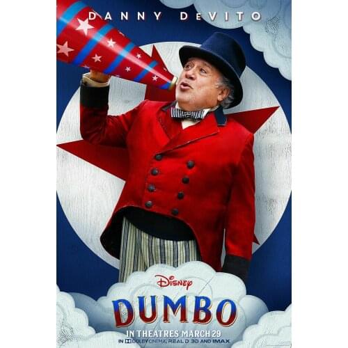 Dumbo Movie Danny Devito Silk Cloth Poster Art Bedroom Decoration