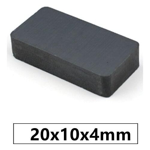 10 20 50 100pcs/lot Y30 Ferrite Magnet 20*10*4 Permanent magnet 20x10x4 magnets 20 x 10 x 4