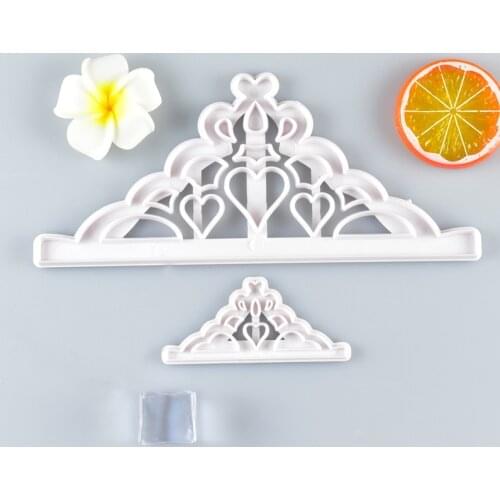 2Pcs/pack Press Cookie Cutter Bpa Free Plastic Cake Decorating Tools Kitchen Diy Baking Stamper