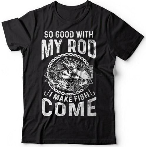 Fishing T shirt Gift For Fisherman Fisher Tee Shirt Funny Fishing Rod Shirts