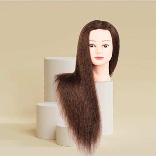 Manikin Head Doll Head Display Styling Dye for Cutting Braiding Practice Hair Curling Winding Head Hairdresser Training