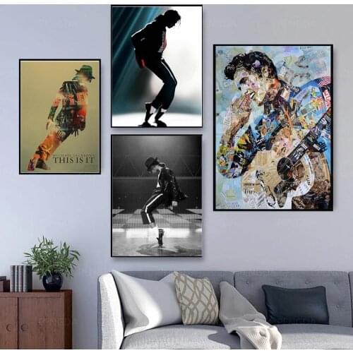 Graffiti Collage Art Musician Portrait Canvas Painting Cuadros Posters Prints Wall Art for Living Room Home Decor (No Frame)