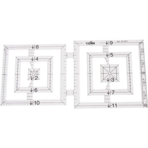 DIY Tools Sewing Parts Ruler Patchwork Rules Quilting Rules Double-Square Ruler Twin Ruler