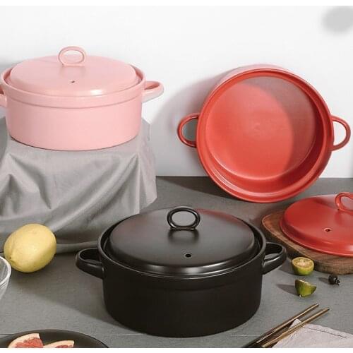 Dry-burning ceramic casserole stew pot open-fire ceramic pot pan home soup big casserole stew gas stove
