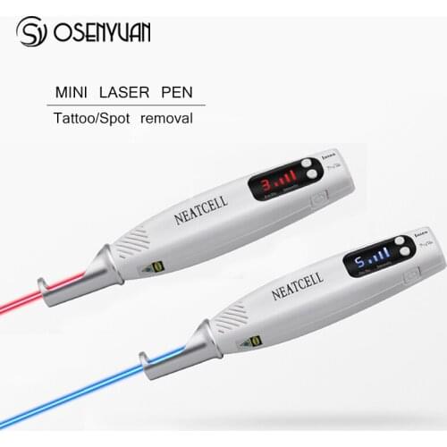 Laser Pen Blue Red Light Therapy Pigment Tattoo Scar Mole Freckle Removal Dark Spot Remover Machine Skin Care Device Picosecond