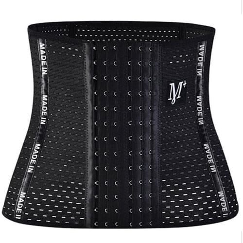 M+ Latex Waist Trainer Shaper Breathable Air Holes Bustier Underbust Korse Stretch Slimming Cincher Girdle Corselet Black Nude