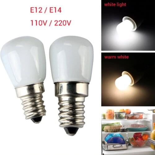 1PC metal E14 / E12 2W 2835 SMD Mini LED Spotlight Bulbs Refrigerator Fridge Freezer Lamp Light Bulb Light Appliance 110 / 220V