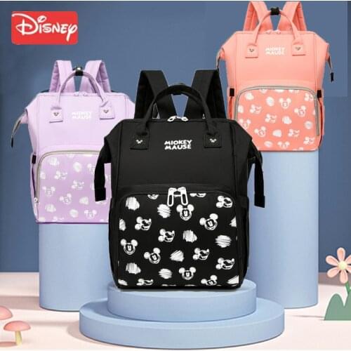 Disney Mickey Backpack Large Capacity Baby Stroller Storage Bag Travel Baby Care Bag Fashion Fashion Mom Diaper Bag Backpack