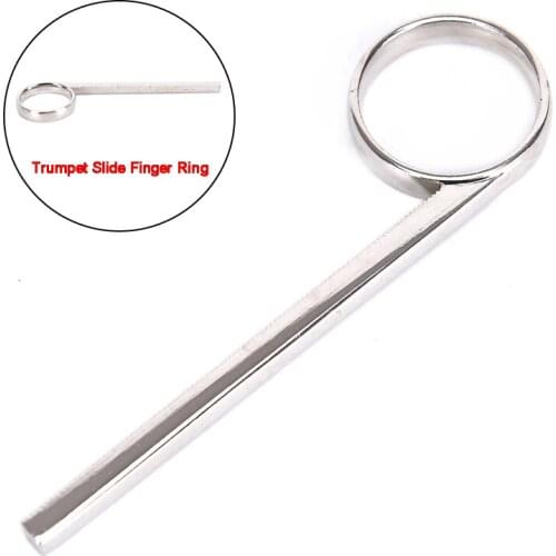 Nickel Plated Metal Trumpet 3rd Valve Slide Finger Pull Ring For Trumpet Slide Finger Ring Cornet Replacement Accessories