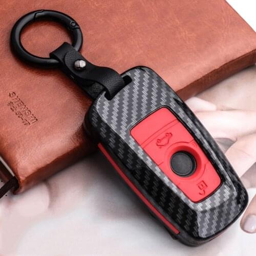 New Carbon fiber ABS Car Key Cover Case For BMW 520 525 f30 f10 F18 118i 320i 1 3 5 7 Series X3 X4 M3 M4 M5 E34 E36 E90 keychain