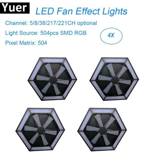 New 200W LED 504pc RGB 3in1 Fan Stage Effect Light Hexagon DMX512 Auto Mode Stage Lighting Effect DJ Disco party light LED Lamp