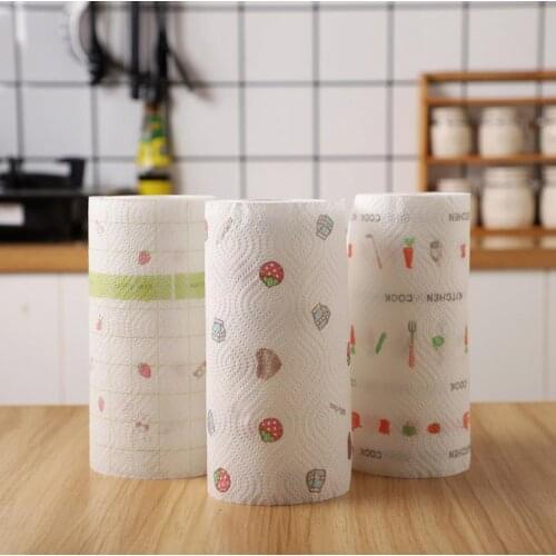 Disposable Kitchen Rag Kitchen Paper Towels One-time Cleaning Lazy Rag Paper Absorbs Water Oil Wipe Hand Towel Dish Towel