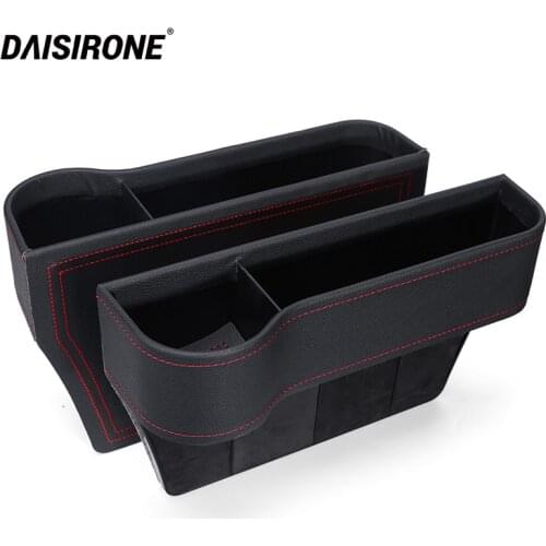 Car Organizer Seat Crevice Storage Box PU Leather Car Seat Gap Cup Holder Wallet Phone Coins Cigarette Keys Cards Case Pocket