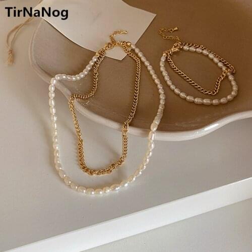 French Baroque Natural Freshwater Pearl Necklace With a Stylish Retro Double Choker Jewelry Gift For Women