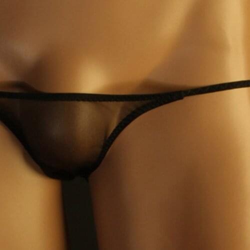 Half Transparent Thong Men Mesh Breathable Tulle Comfortable Briefs Sexy Panties Underwear Gay Men Sexual Erotic Underwear A30