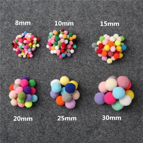 20g Pompones 10/15/20/25/30mm Pompom Fur Craft DIY Soft Pom Poms Wedding/Home Decoration Sewing On Cloth Accessories