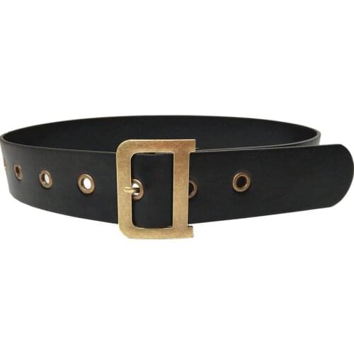 Double Ring Women Belt Fashion PU Leather Metal Buckle Heart Pin Belts For Women Ladies Leisure Dress Jeans Wild Waistband SW44