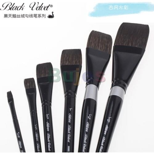 Silver Brush Black Velvet Brush,Sq Wash 3008S Series, Suitable for Art Master Paintings, High-grade Art Supplies