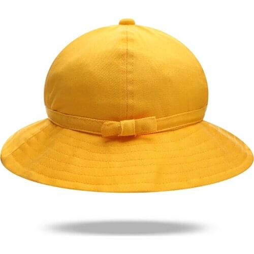 Butterfly anti-droplets small balls small yellow hat kindergarten pupils fisherman hat children childrens clothing H136