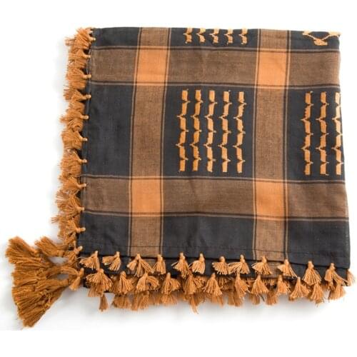 Arab Scarf Shawl Keffiyeh Wrap Shemagh Scarf Mask Cycling Shawl Neck Cover Man Woman Hiking Sunshade Head Wrap