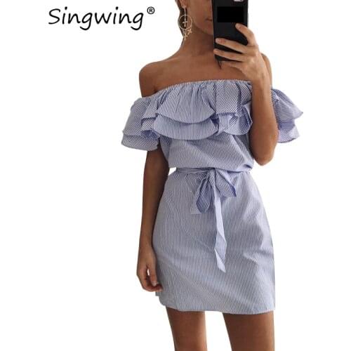 Летние платья с открытыми плечами Singwing China At AliExpress