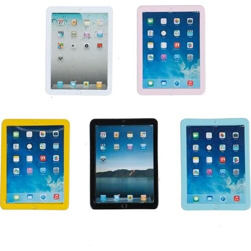 Random 1Pc 1/12 Mini Metal Tablet Computer Model Simulation Tablet PC Toys Doll House Decoration Dollhouse Miniature Acce