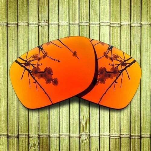 Polarized Replacement Lense For-Oakley Holbrook Sunglasses Frame True Color Mirrored Coating - Fire Red Color Available