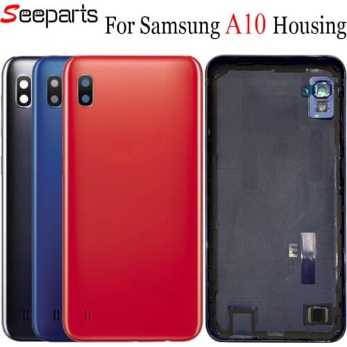 For Samsung Galaxy A10 A105 A105F Back Battery Cover Glass Housing Cover for Samsung A10 Housing Door Rear Case Replacement