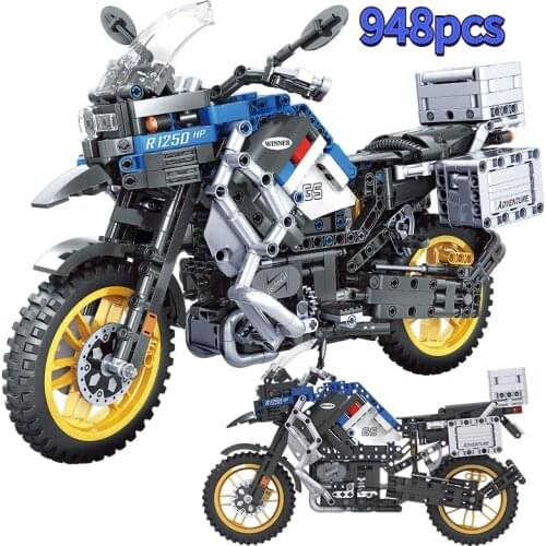 City Creator Adventure Motorcycle Car MOC Model Building Blocks High-tech Racing Car Motorbike Vehicle Bricks Toys for children