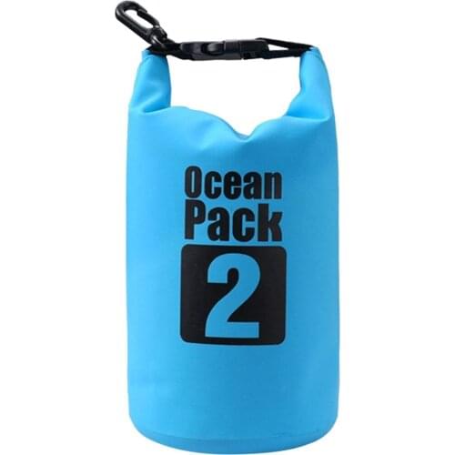 2L Portable Rafting Diving Dry Bag Sack PVC Waterproof Folding Swimming Storage Bag for River Trekking Rafting Sport Travel