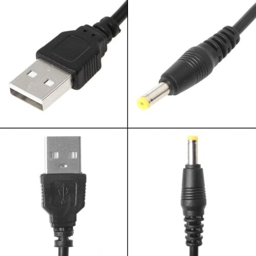 USB Male To 4.0x1.7mm 5V DC Barrel Jack Power Supply Cable Connector Charge Cord