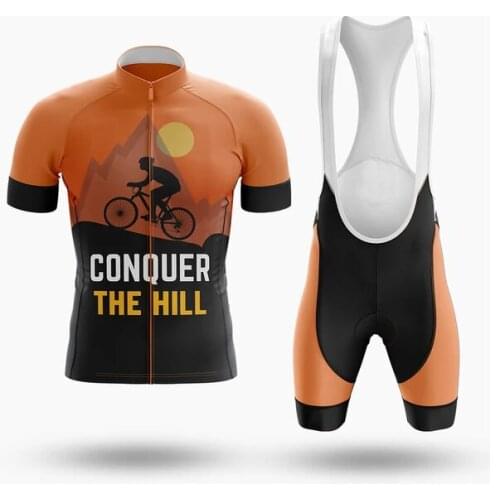 Conquer The Hill Cycling Jersey Set Summer Cycling Wear Mountain Bike Clothes Bicycle Clothing MTB Cycling Clothing Cycling Suit