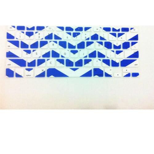 The waves Zig-Zag Silicone Keyboard Cover Protector Film Skin For Macbook Pro Air 13" 15" 17" Unibody with Retina Display