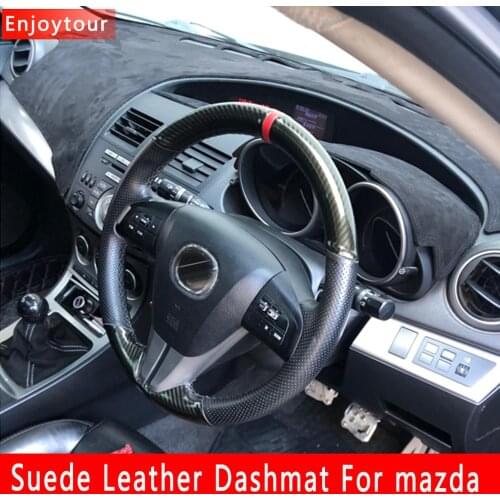 Suede Leather Dashmat Dashboard Cover Dash Mat carpet For Mazda 2 Demio Axela Mazda3 Atenza Mazda6 CX8 CX-5 Premacy 5 Wagon RHD