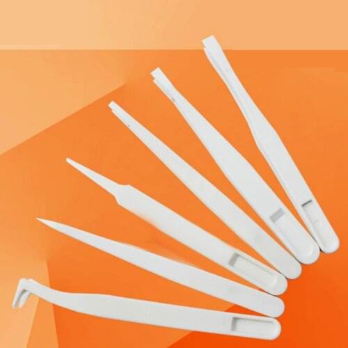 1PC Multifunction New plastic Portable Straight Bend Anti-static Tweezer Heat Resistant Repair Tool Pointed,flat,elbow head