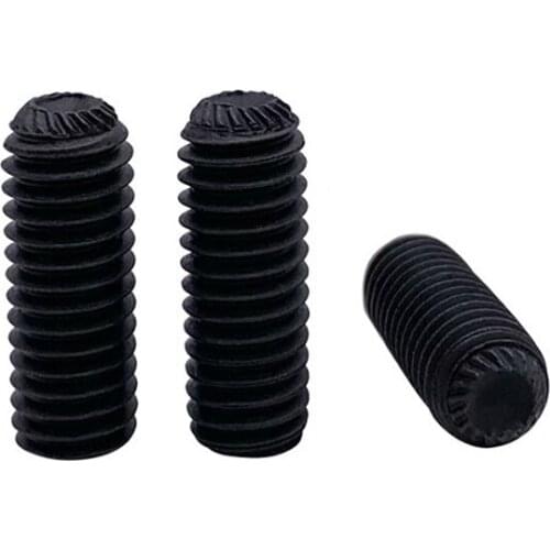 2pcs M16 12.9 level alloy steel Allen concave end knurled grups screw hex socket headless grup set bolt DIN916 16mm-50mm long