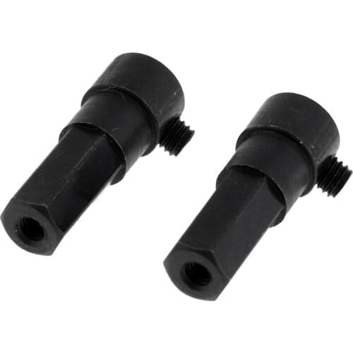 2 Pieces Metal Rear Axle Shaft Adapter Spare Part Black for 1:16 WPL B-16 RC Model Car Accessories