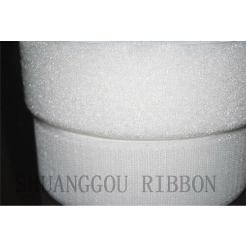 4''(10cm)Width x 5meters .General Sewing fastening Tape, Sew-on hook and loop sticky ribbon pure nylon white