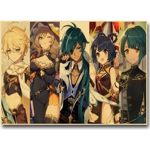 5D Diamond Mosaic Anime Genshin Impact Full Square Diamond Painting Diamond Embroidery Art Home Decor