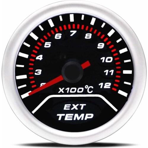 2" 52mm Exhaust gas temp gauge Smoke lens 200-1200C Auto Exhaust gas temp gauge Car meter