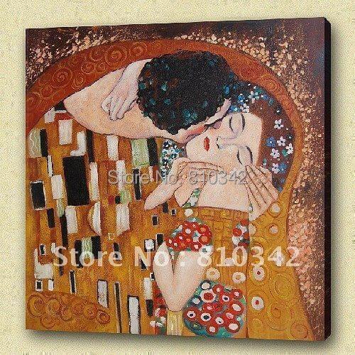 Free shipping best seller oil paintings of Gustav Klimt the kiss for bedrooom