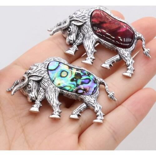 Natural Shell Brooch Alloy 35x55mm for DIY Jewelry Making High Quality Gift for Women