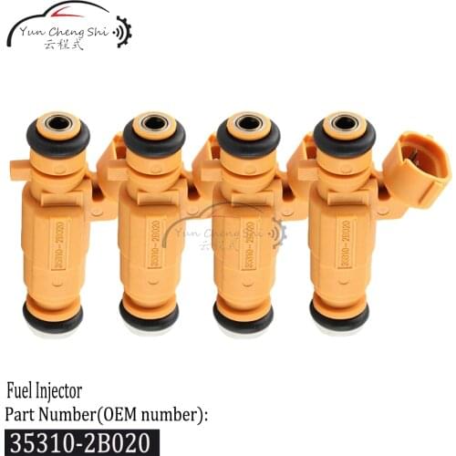 4PCS Fuel Injectors Nozzle OEM 35310-2B020 353102B020 35310 2B020 For Hyundai i20 i30 KIA Venga Cerato 1.4 1.6 G4FG