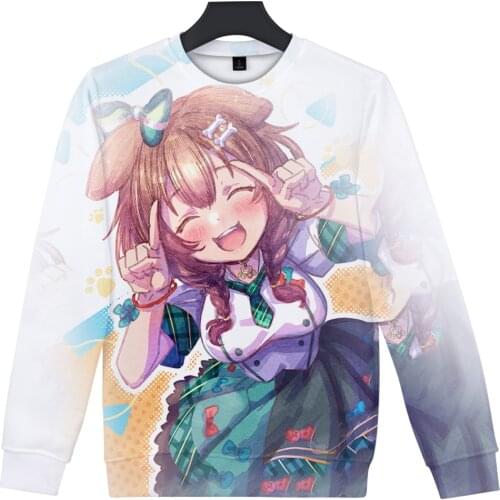 HOLOLIVE VTuber Inugami Korone 3D printing autumn and winter Holiday passionate style Men/Women Japan Kawaii clothes Round