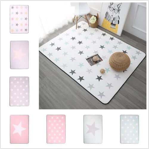 Korean Design Star Printed Carpet Anti-Slip Floor Rug Bath Mat Soft Baby Playing Carpets for Living Room Indoor Bedroom Rug20