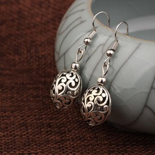Fashion Pregnant belly dangle earrings for women ,New Chinese wind vintage earrings jewelry ethnic pattern earrings