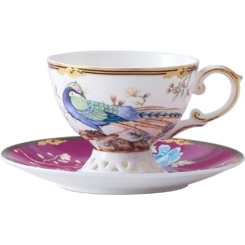 Gold Rim Coffe Cup Set Spoons Ceramic Design Tea Cup Stand Gift Tea Cup Porcelain Tray Simple Tazas Cafe Chinese Tea Cup AC50BD