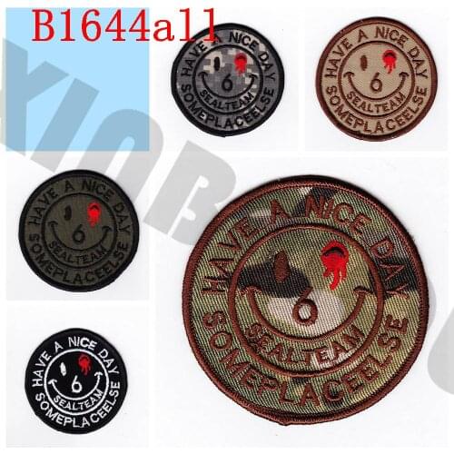 Embroidery patch Seal Team have a nice day somepl aceelse Morale tactics Military