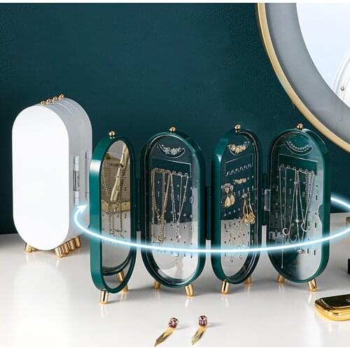 New Abs+ps Storage Box Business Mini Suitcase Multilayer Dustproofs Jewelry Box Holder Jewelry Case Organizer Rectangle #G3