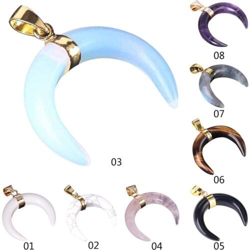 Pendant Horns Crescent Moon Charm Pendants For Jewelry Making DIY Necklace Moon Pendants Handmade Accessories